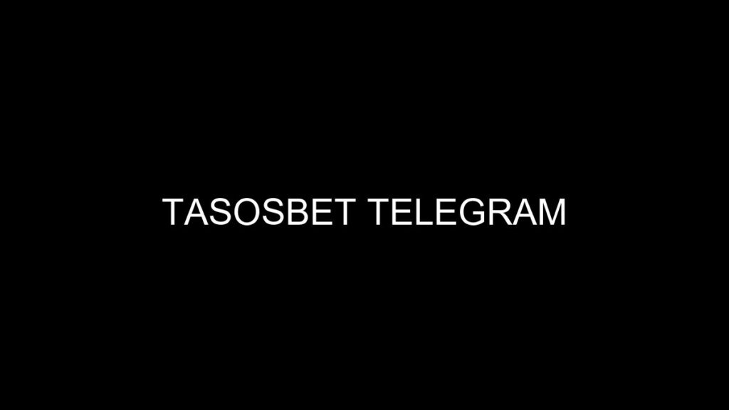 Tasosbet Telegram
